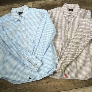 UNTUCKit Light Blue and Gray Gingham Button-Down Shirts